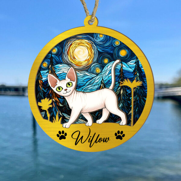 Cat Suncatcher Personalized Ornament, Pet Christmas Ornament, Cat Ornament - Image 2