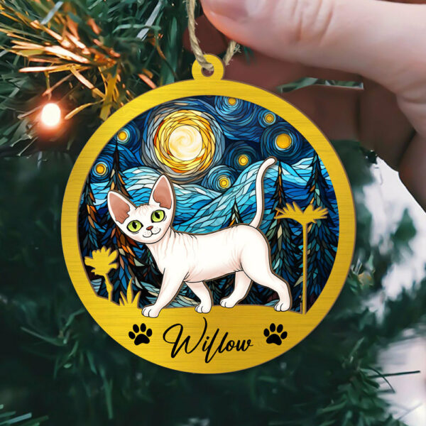 Cat Suncatcher Personalized Ornament, Pet Christmas Ornament, Cat Ornament - Image 5