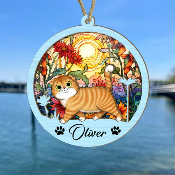 Cat Suncatcher Personalized Ornament, Pet Christmas Ornament, Cat Ornament - Image 2