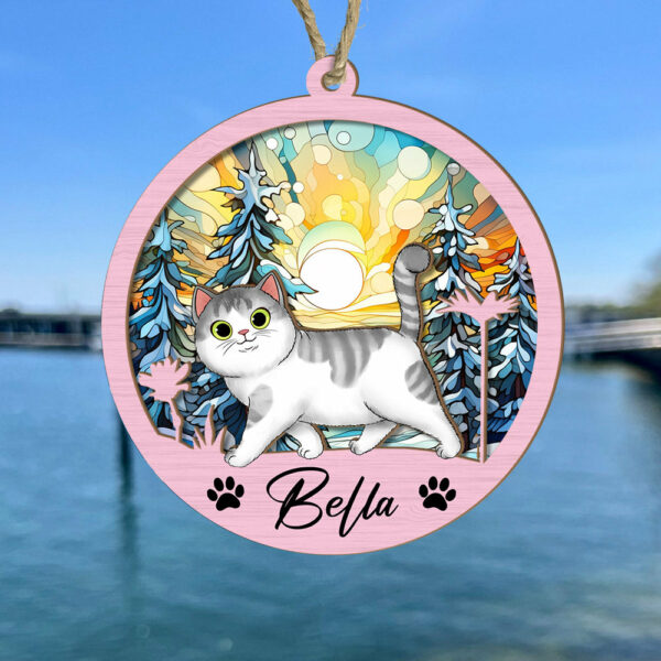 Cat Suncatcher Personalized Ornament, Pet Christmas Ornament, Cat Ornament - Image 2