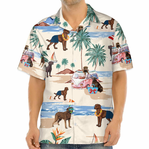 Chesapeake Bay Retriever Summer Beach Hawaiian Shirt, Hawaiian Shirts For Men Short Sleeve Aloha Beach Shirt - Image 3