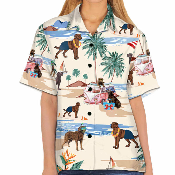 Chesapeake Bay Retriever Summer Beach Hawaiian Shirt, Hawaiian Shirts For Men Short Sleeve Aloha Beach Shirt - Image 5