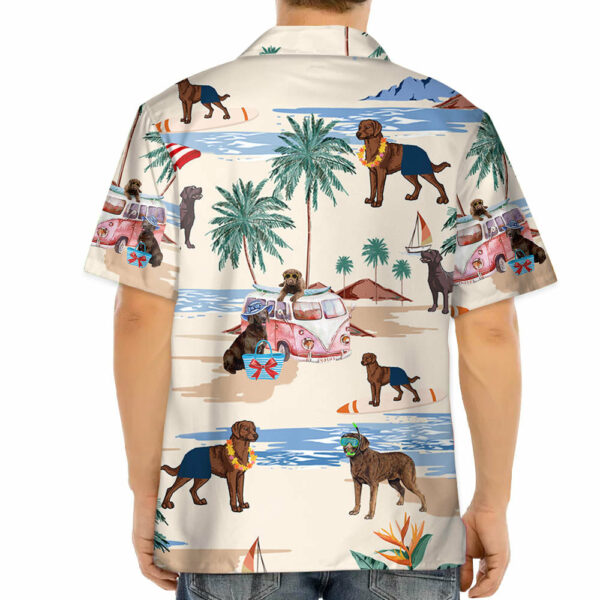 Chesapeake Bay Retriever Summer Beach Hawaiian Shirt, Hawaiian Shirts For Men Short Sleeve Aloha Beach Shirt - Image 4