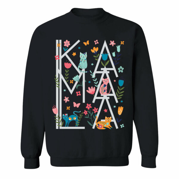 Childless Cat Ladies For Kamala Floral Cat Shirt - Image 7