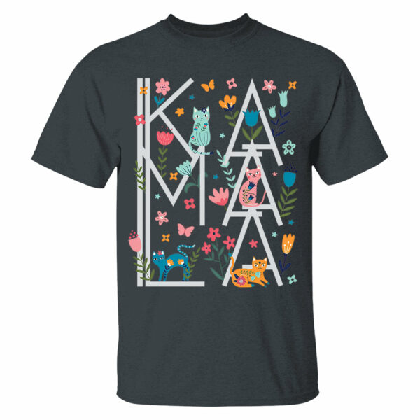 Childless Cat Ladies For Kamala Floral Cat Shirt - Image 2
