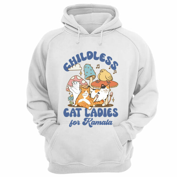 Childless Cat Ladies For Kamala Groovy Shirt - Image 10