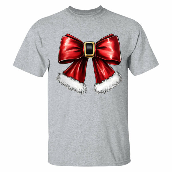 Christmas Coquette Bow Shirt, Christmas Santa Bow Gift - Image 6