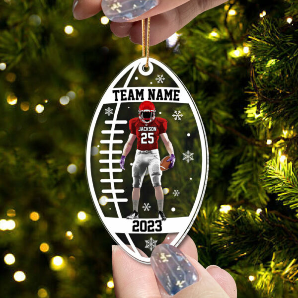 Christmas Football Team BULK gift, Bauble, Football Lover Ornament, 2024 Season Keepsake, Custom Gift For Football Player, Gift from Coach - Image 5