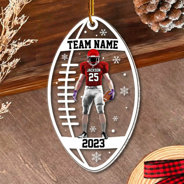 Christmas Football Team BULK gift, Bauble, Football Lover Ornament, 2024 Season Keepsake, Custom Gift For Football Player, Gift from Coach