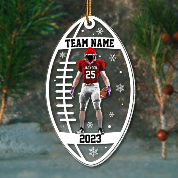 Christmas Football Team BULK gift, Bauble, Football Lover Ornament, 2024 Season Keepsake, Custom Gift For Football Player, Gift from Coach - Image 3