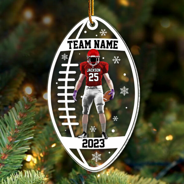 Christmas Football Team BULK gift, Bauble, Football Lover Ornament, 2024 Season Keepsake, Custom Gift For Football Player, Gift from Coach - Image 4