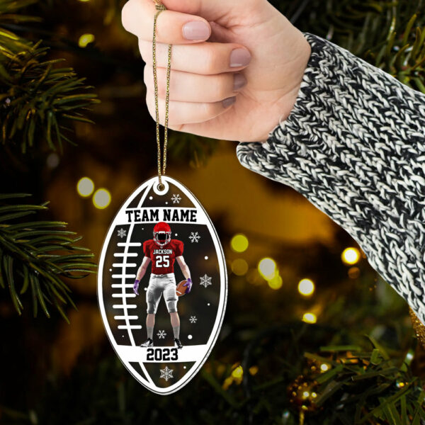Christmas Football Team BULK gift, Bauble, Football Lover Ornament, 2024 Season Keepsake, Custom Gift For Football Player, Gift from Coach - Image 6