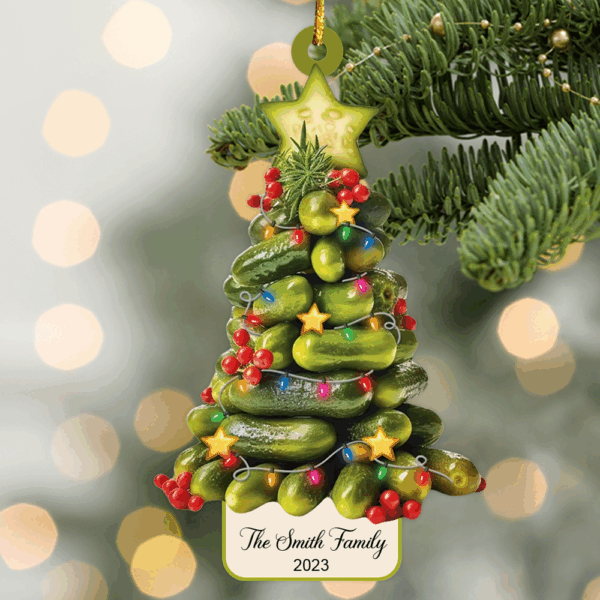 Christmas Pickles Tree Ornament, Pickles Lover Christmas Ornament, Pickle Ornament, Pickle Lover, Christmas Gifts, Christmas Pickle Ornament - Image 3