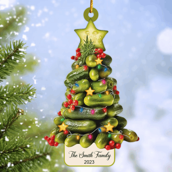 Christmas Pickles Tree Ornament, Pickles Lover Christmas Ornament, Pickle Ornament, Pickle Lover, Christmas Gifts, Christmas Pickle Ornament - Image 2
