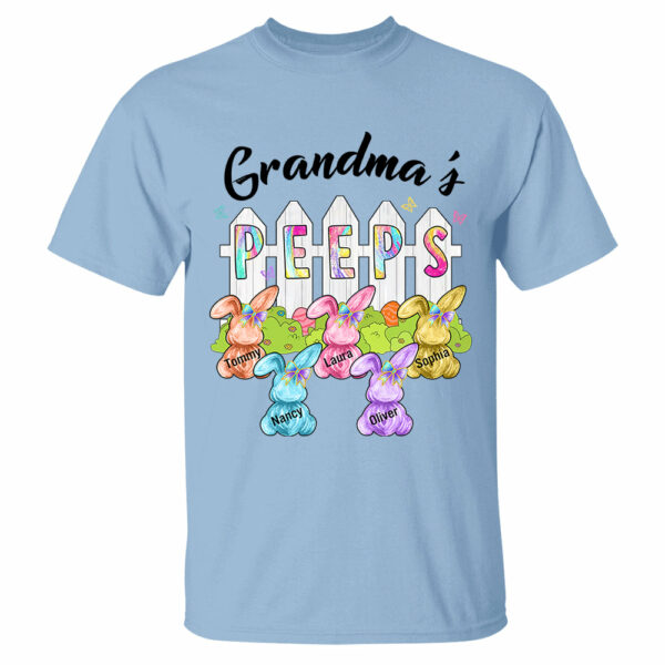 Colorful Grandma's Peeps Shirt - Personalized Bunny Shirt For Grandma Nana Mimi NA04 - Image 6