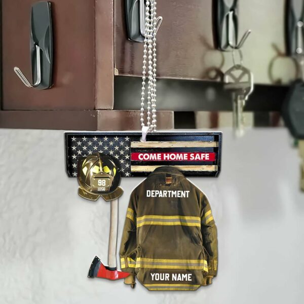Come Home Safe Firefighter Personalized Car Ornament Gift For Firefighter Fireman - Image 5