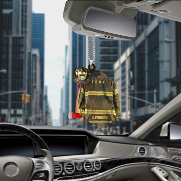Come Home Safe Firefighter Personalized Car Ornament Gift For Firefighter Fireman - Image 3