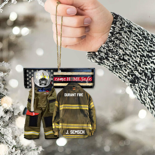 Come Home Safe Personalized Ornament Gifts For Firefighter Fireman - Image 6