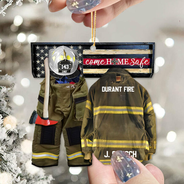 Come Home Safe Personalized Ornament Gifts For Firefighter Fireman - Image 7