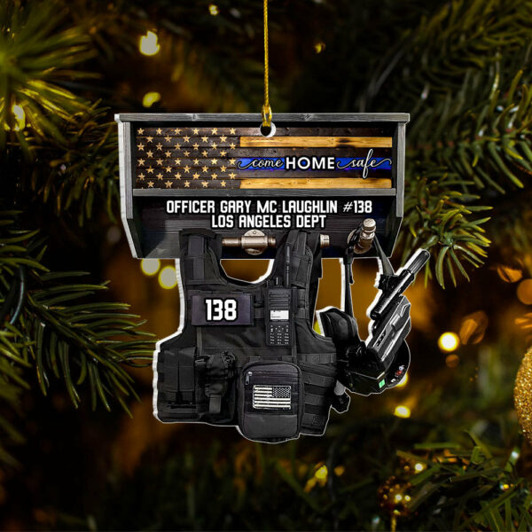Come Home Safe Wall Mounted Duty Personalized Ornament Gifts For Police Policeman H2511 - Image 4