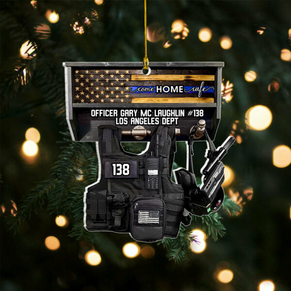Come Home Safe Wall Mounted Duty Personalized Ornament Gifts For Police Policeman H2511 - Image 5