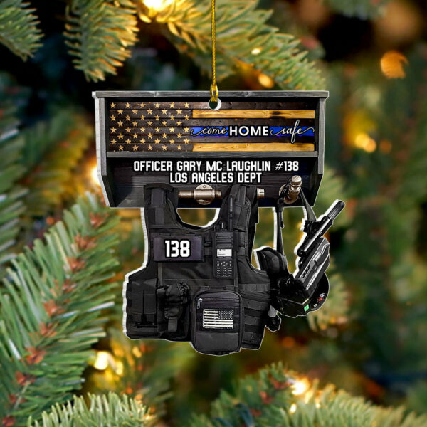 Come Home Safe Wall Mounted Duty Personalized Ornament Gifts For Police Policeman H2511 - Image 3