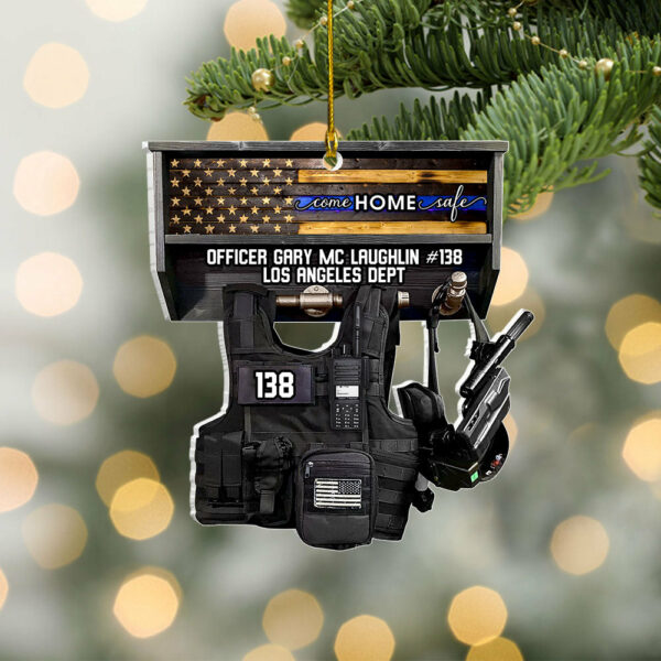 Come Home Safe Wall Mounted Duty Personalized Ornament Gifts For Police Policeman H2511 - Image 6