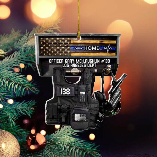 Come Home Safe Wall Mounted Duty Personalized Ornament Gifts For Police Policeman H2511 - Image 2