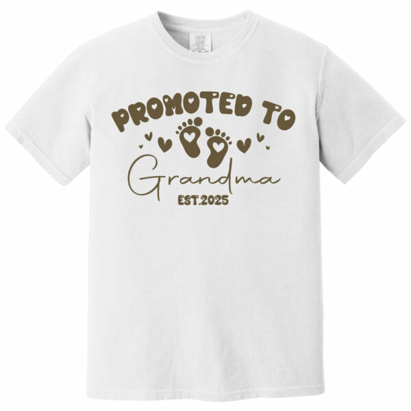 Comfort Colors Personalize Est Grandma Shirt, Promoted To Grandma, Mothers Day Gift For Grandma, Granny Shirt, Gigi Mimi Shirt, Nana Shirt - Image 5