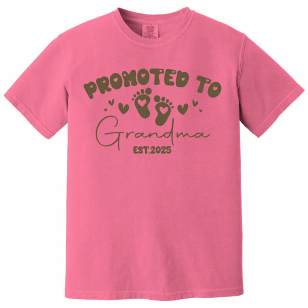 Comfort Colors Personalize Est Grandma Shirt, Promoted To Grandma, Mothers Day Gift For Grandma, Granny Shirt, Gigi Mimi Shirt, Nana Shirt - Image 7