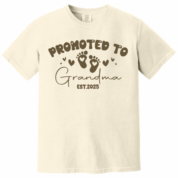 Comfort Colors Personalize Est Grandma Shirt, Promoted To Grandma, Mothers Day Gift For Grandma, Granny Shirt, Gigi Mimi Shirt, Nana Shirt - Image 6