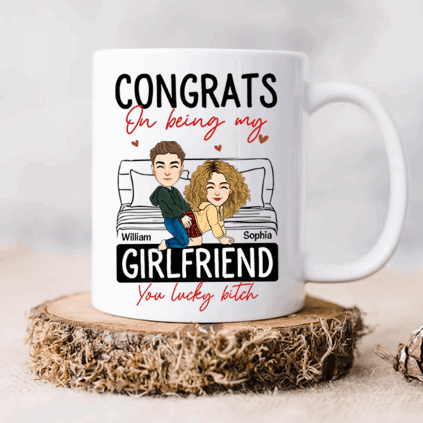 Congrats On Being My Boyfriend - Personalized Mug - Anniversary Gifts For Couple, Husband, Him, Boyfriend, Her, Wife, Girlfriend - Image 10