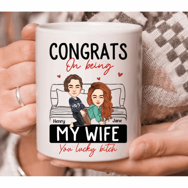 Congrats On Being My Boyfriend - Personalized Mug - Anniversary Gifts For Couple, Husband, Him, Boyfriend, Her, Wife, Girlfriend - Image 2