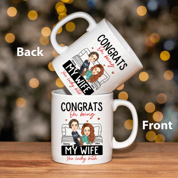 Congrats On Being My Boyfriend - Personalized Mug - Anniversary Gifts For Couple, Husband, Him, Boyfriend, Her, Wife, Girlfriend - Image 6