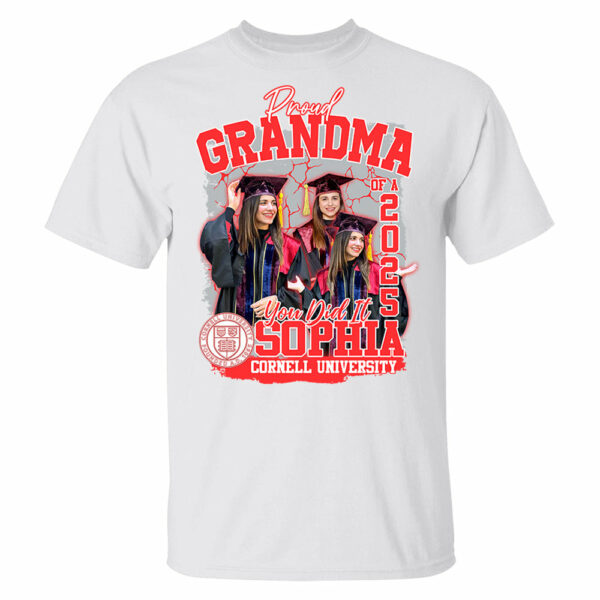 Congratulation Graduation Shirt - Custom Graduation 2025 Shirt, Proud Mom Of A 2025 You Did It - YN2103 - Image 5