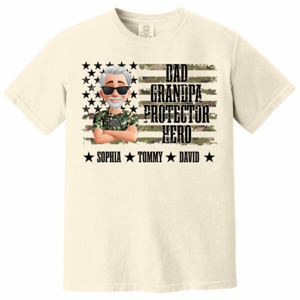 Cool Camo Dad Grandpa - Personalized Shirt For Dad Grandpa NA04 - Image 4