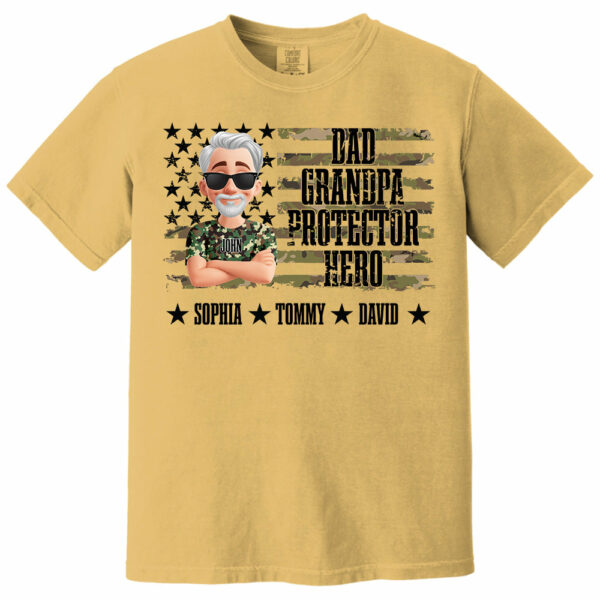 Cool Camo Dad Grandpa - Personalized Shirt For Dad Grandpa NA04 - Image 5