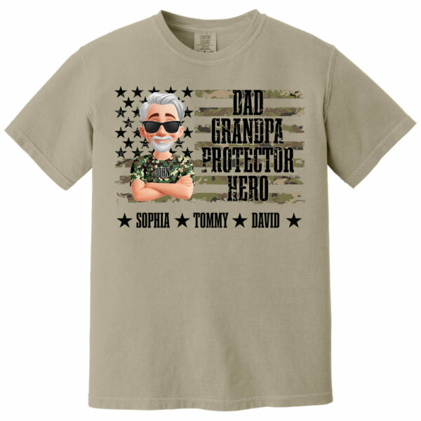 Cool Camo Dad Grandpa - Personalized Shirt For Dad Grandpa NA04 - Image 6