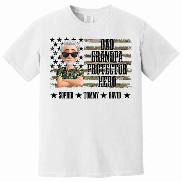 Cool Camo Dad Grandpa - Personalized Shirt For Dad Grandpa NA04 - Image 9