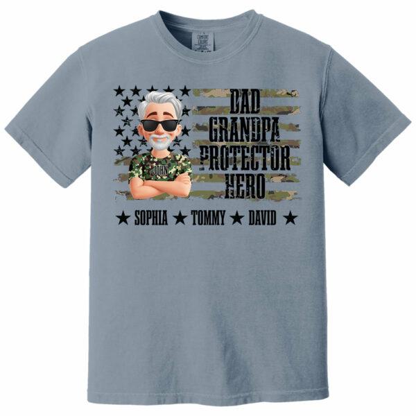 Cool Camo Dad Grandpa - Personalized Shirt For Dad Grandpa NA04 - Image 3