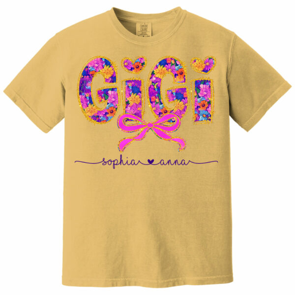 Coquette Floral Grandma Shirt - Custom Nickname Nana Gigi Mimi And Grandkids NA04 - Image 12