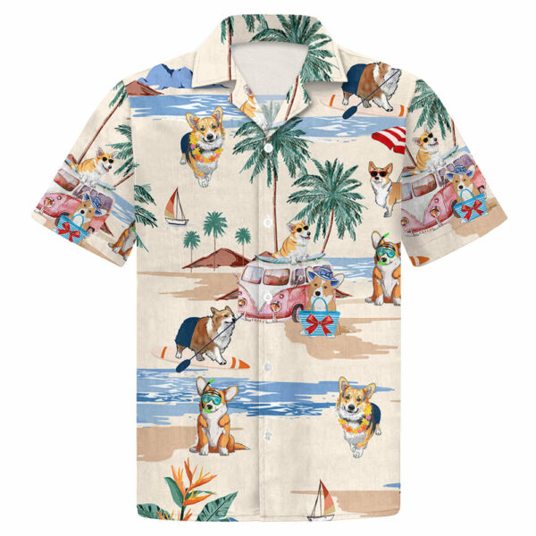 Corgi Hawaiian Shirt - Corgi Summer Beach Hawaiian Shirt