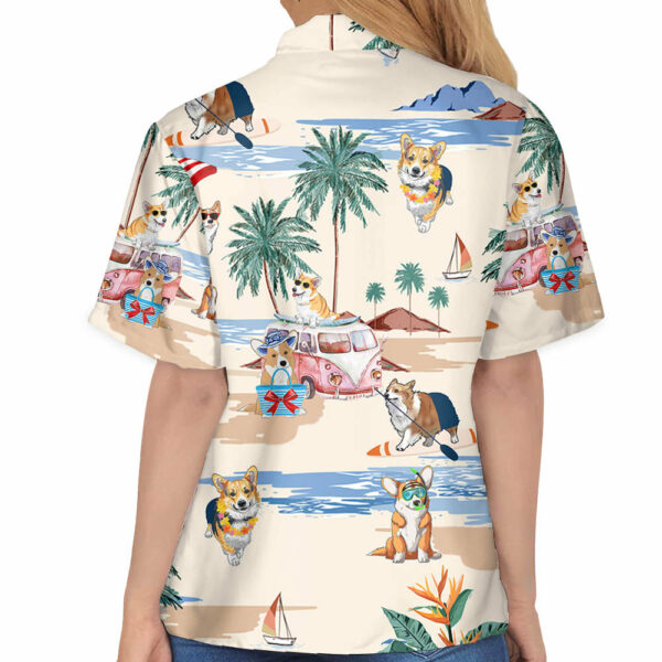 Corgi Hawaiian Shirt - Corgi Summer Beach Hawaiian Shirt - Image 6