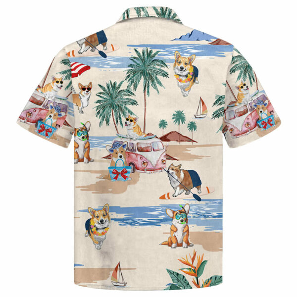 Corgi Hawaiian Shirt - Corgi Summer Beach Hawaiian Shirt - Image 2