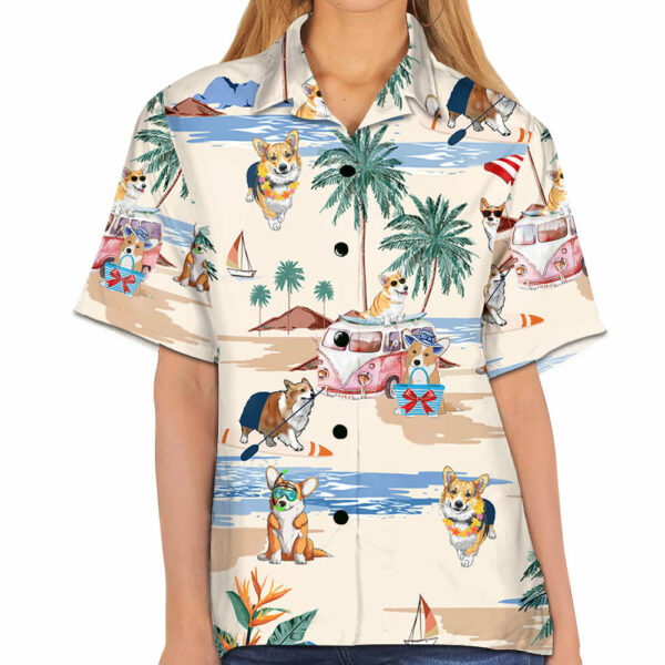 Corgi Hawaiian Shirt - Corgi Summer Beach Hawaiian Shirt - Image 5