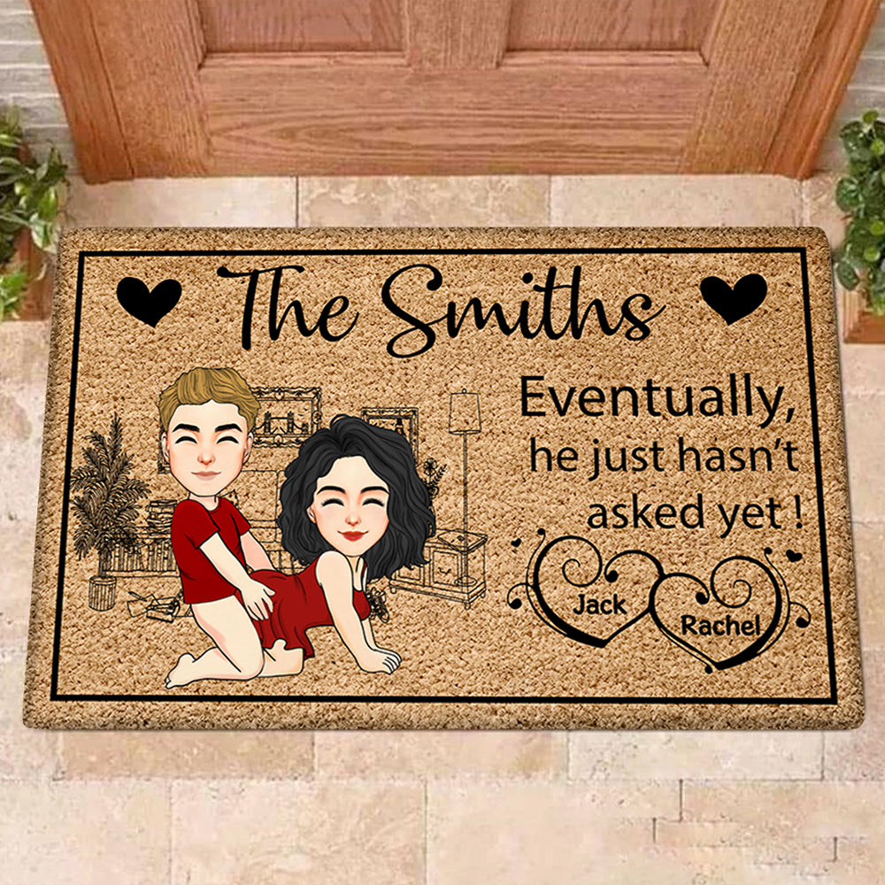 Couple Anniversary, Heart-warming Doormat For Couples To Show Loves NA04