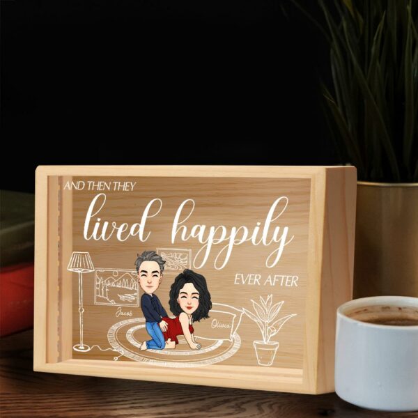Couple Anniversary Personalized Custom Frame Light Box - Gift For Husband Wife, Anniversary - Image 5
