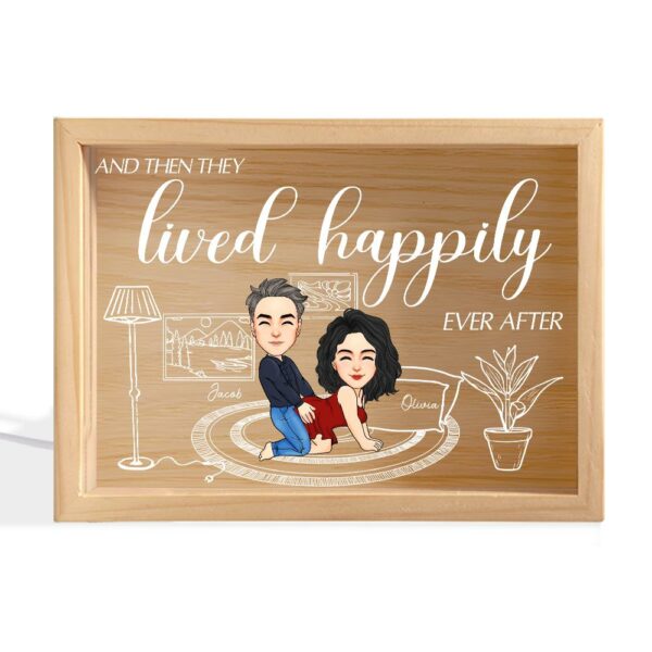 Couple Anniversary Personalized Custom Frame Light Box - Gift For Husband Wife, Anniversary - Image 4