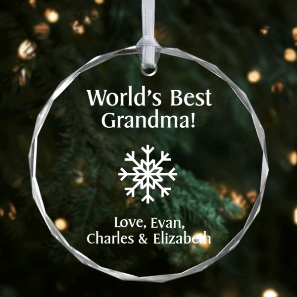 Create Your Own Round Glass Personalized Ornament - Image 3