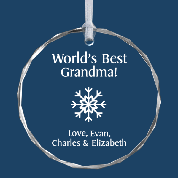 Create Your Own Round Glass Personalized Ornament - Image 4
